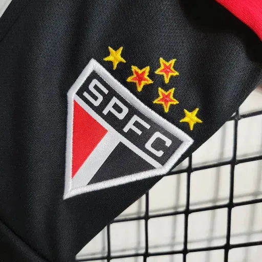 São Paulo Away Shirt 23/24 - Children's Fan Black and Red