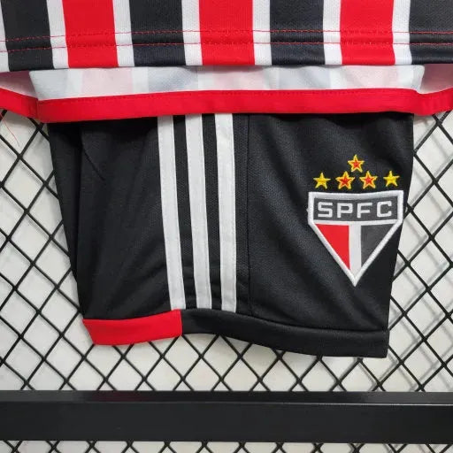 São Paulo Away Shirt 23/24 - Children's Fan Black and Red