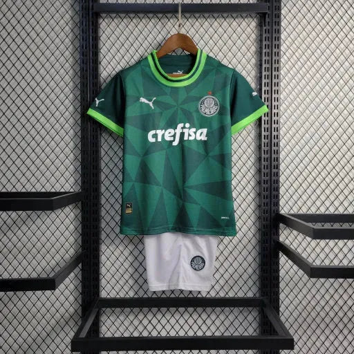 Palmeiras Home Shirt 23/24 - Green Children's Fan Shirt