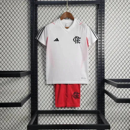 Flamengo Training Shirt 23/24 - White Children's Fan