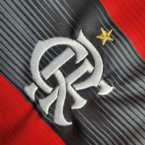 Flamengo Home Shirt 23/24 - Kids Fan Red and Black