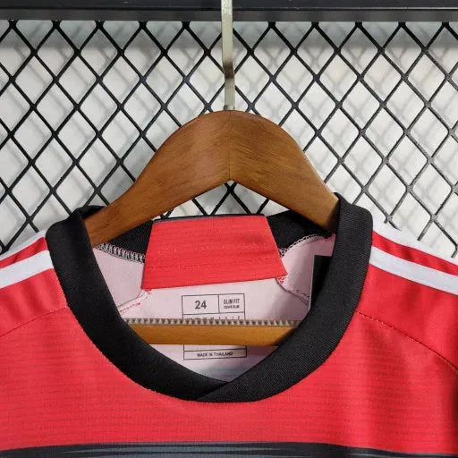 Flamengo Home Shirt 23/24 - Kids Fan Red and Black