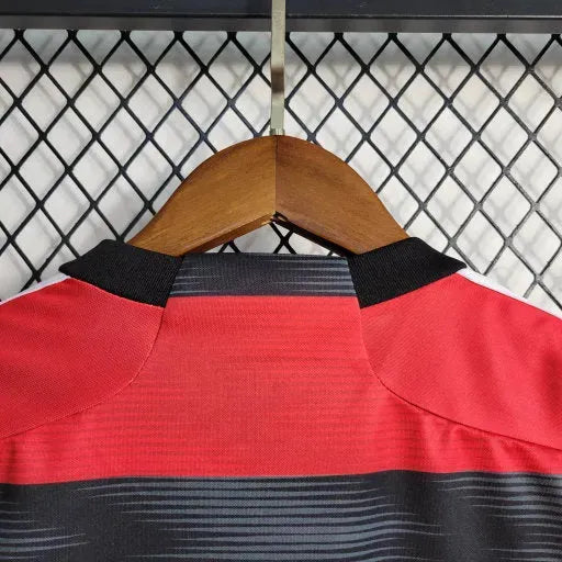 Flamengo Home Shirt 23/24 - Kids Fan Red and Black