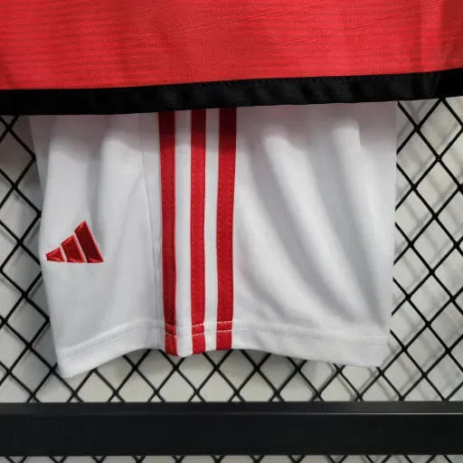 Flamengo Home Shirt 23/24 - Kids Fan Red and Black