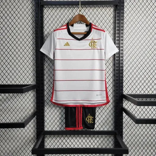 Flamengo Away Shirt 23/24 - White Kids Fan Shirt