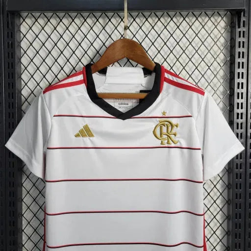 Flamengo Away Shirt 23/24 - White Kids Fan Shirt