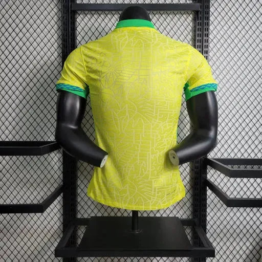 Brazil Home Shirt 24/25 - Men's Player Yellow Shield in the Middle