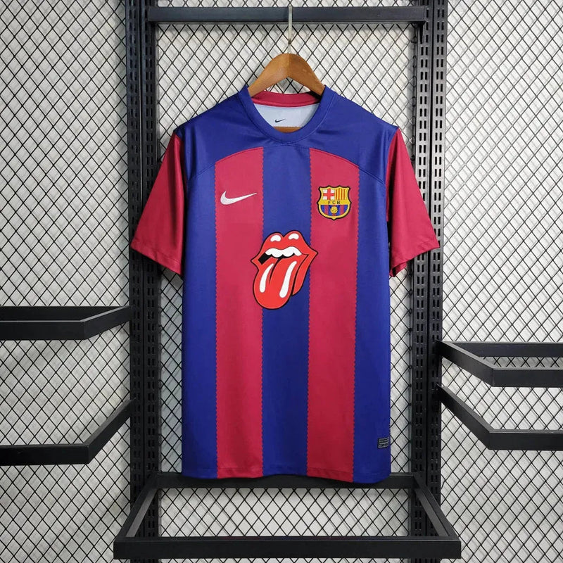 Barcelona Rolling Stones Home Shirt 23/24 - Men's Fan Shirt