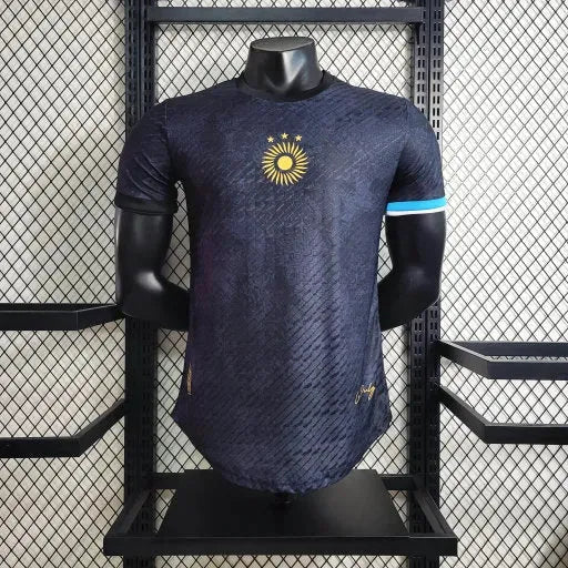Argentina GOAT Messi Jersey - Mens Player Black Comma Football
