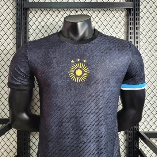 Argentina GOAT Messi Jersey - Mens Player Black Comma Football