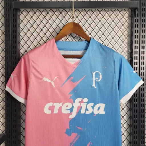 Palmeiras Commemorative Edition Shirt 23/24 - Men's Blue and Pink Fan Shirt