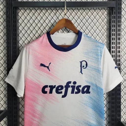 Palmeiras Commemorative Edition Shirt 23/24 - Men's Fan White, Blue and Pink