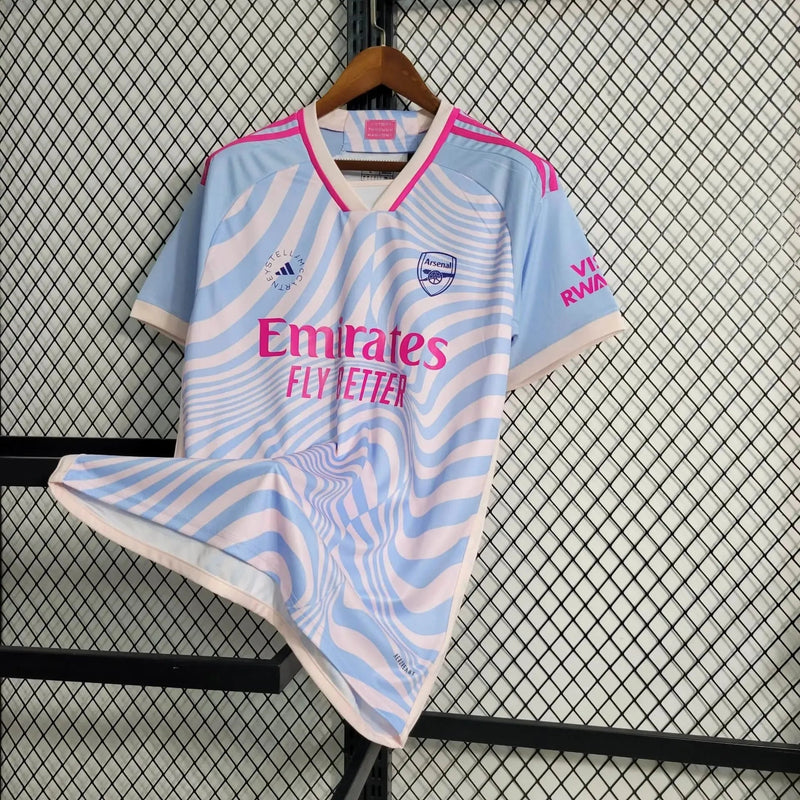 Arsenal Training Shirt 23/24 - Men's Fan Blue and Pink