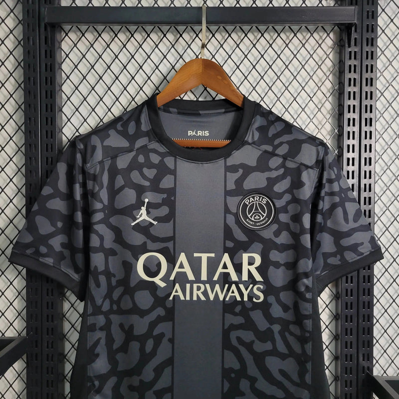 PSG Away Shirt 23/24 - Men's Fan Black