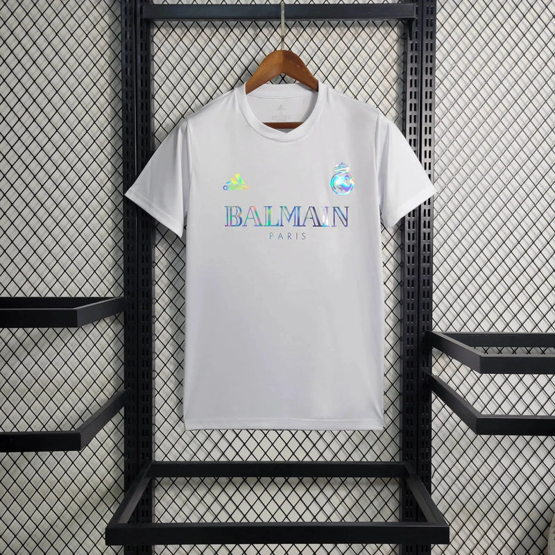 Real Madrid BALMAIN Fan Shirt - Men's Reflective White