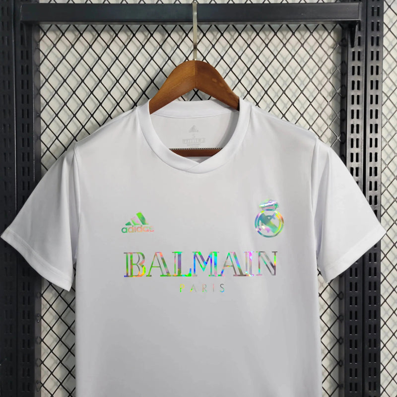 Real Madrid BALMAIN Fan Shirt - Men's Reflective White