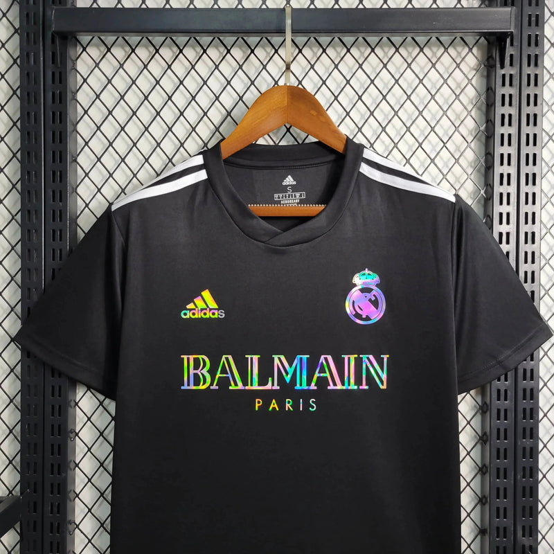Real Madrid BALMAIN Fan Shirt - Men's Reflective Black