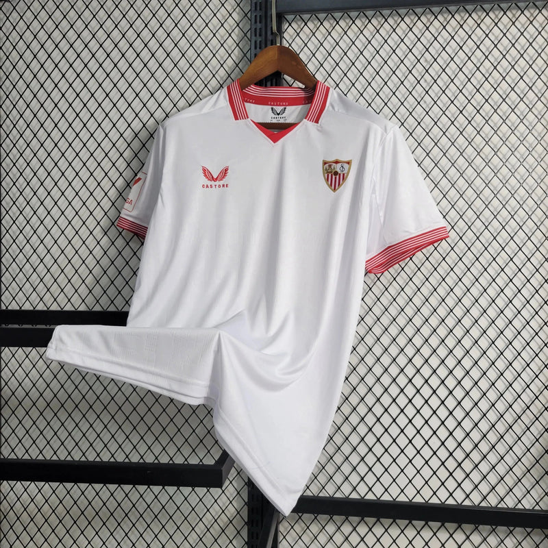 Sevilla Home Shirt 23/24 - Men's White Fan Shirt