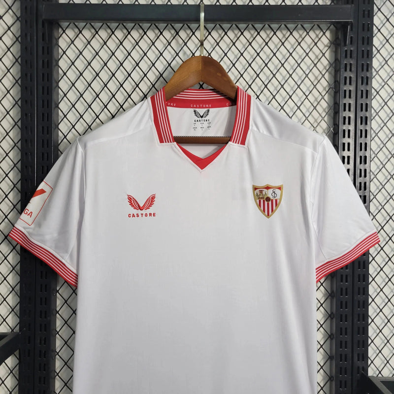 Sevilla Home Shirt 23/24 - Men's White Fan Shirt