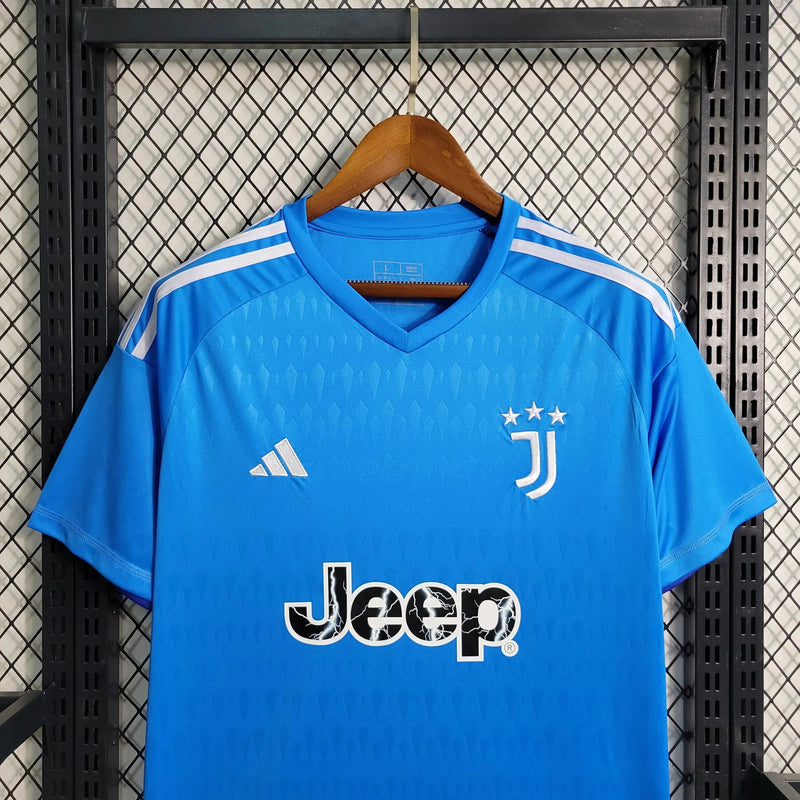 Juventus Goalkeeper Shirt 23/24 - Men's Fan Blue