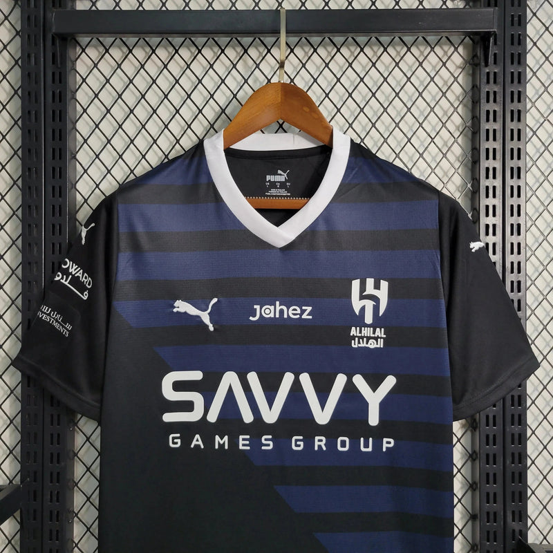Al-Hilal Away II Shirt 23/24 - Men's Fan Black + Neymar 10