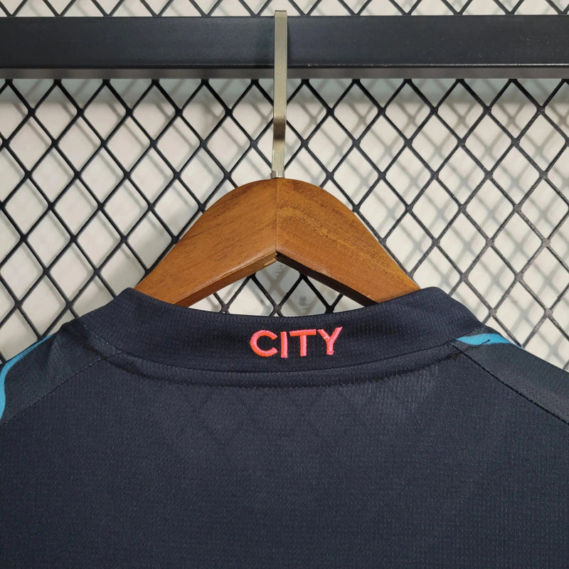 Manchester City Away II Shirt 23/24 - Men's Fan Black and Blue