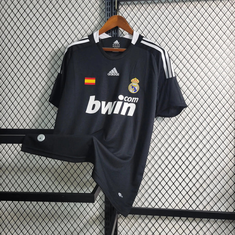 Real Madrid Retro Away Shirt 2008/09 - Men's Fan Shirt - Black