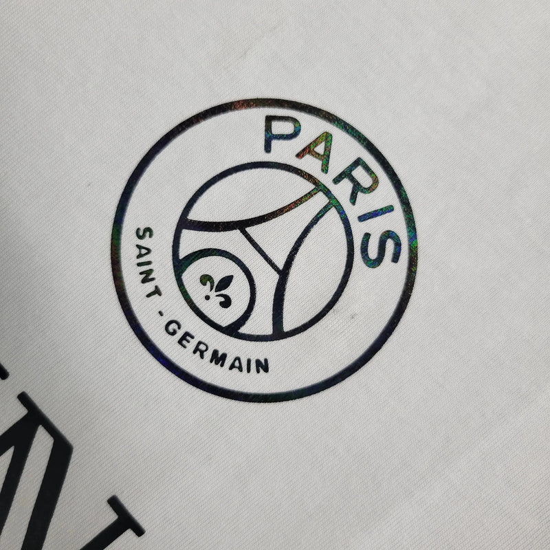 BALMAIN Men's Reflective PSG Fan Shirt - White