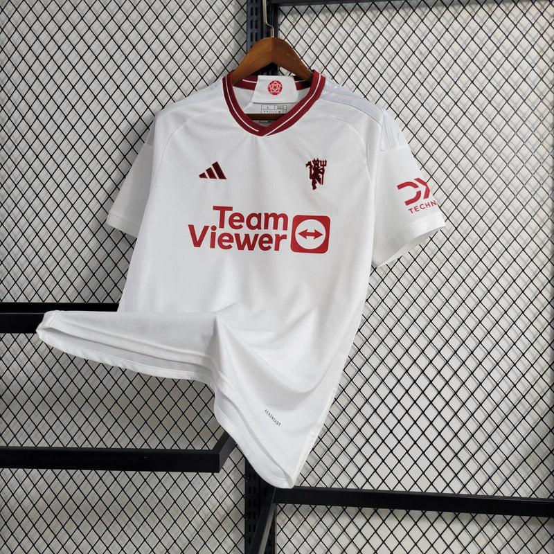 Manchester United Away Shirt 23/24 - Men's Fan White