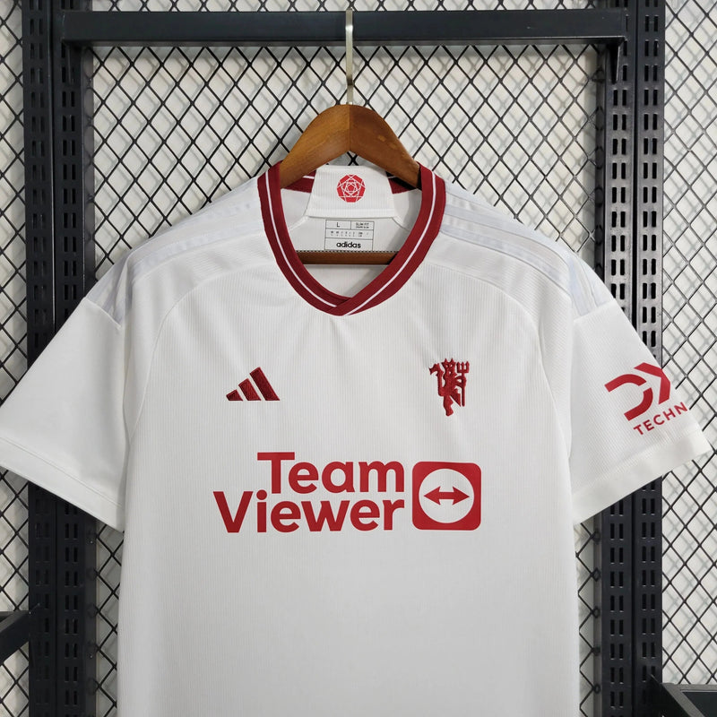Manchester United Away Shirt 23/24 - Men's Fan White