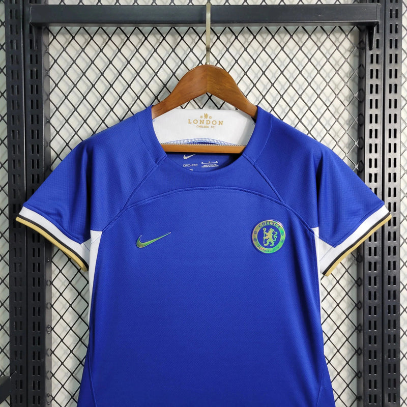 Chelsea Home Shirt 23/24 - Women's Fan Shirt Blue Reflective