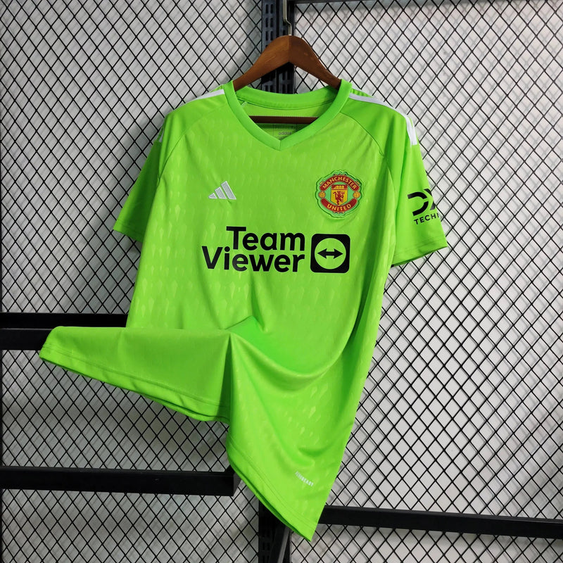 Manchester United Goalkeeper Shirt 23/24 - Men's Green Fan Shirt