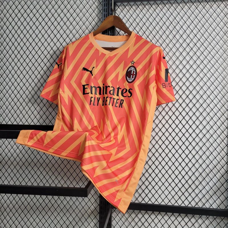 AC Milan Goalkeeper Shirt 23/24 - Men's Fan Orange