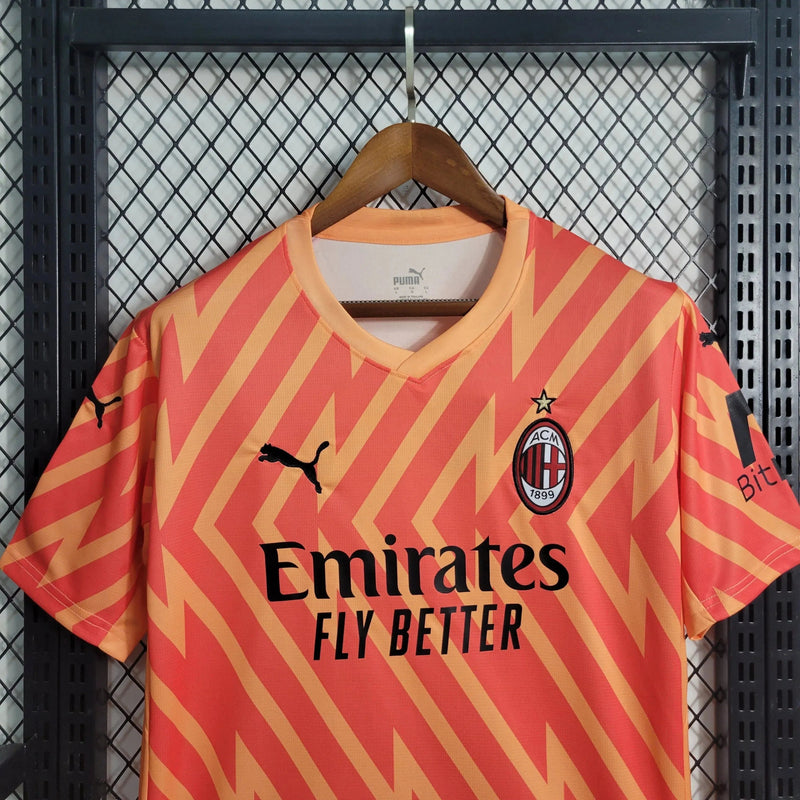 AC Milan Goalkeeper Shirt 23/24 - Men's Fan Orange
