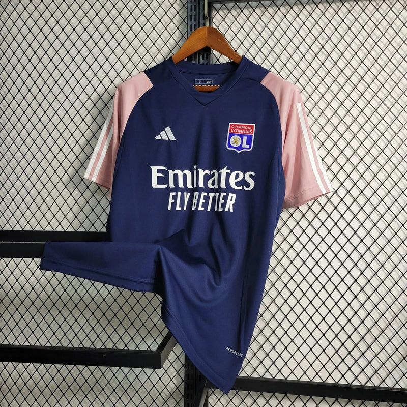 Lyon Training Shirt 23/24 - Men's Fan Blue and Pink