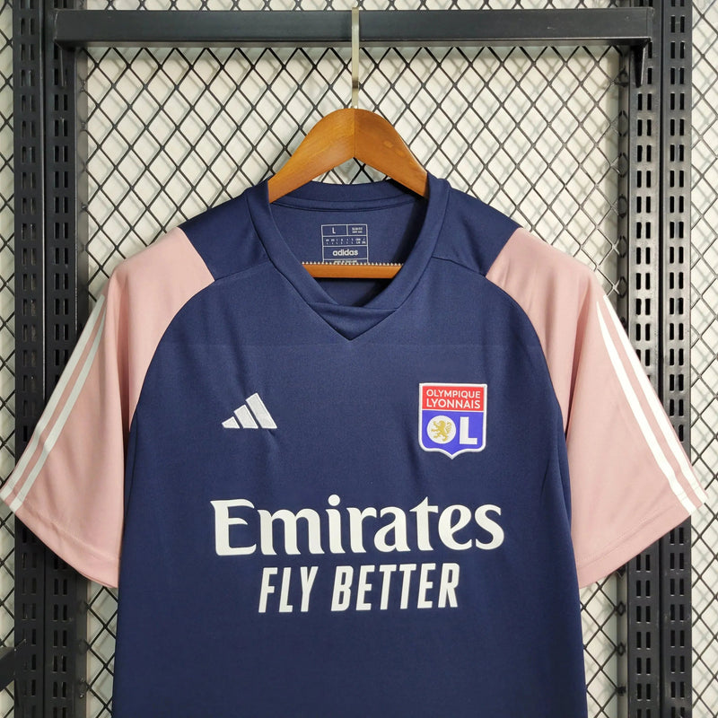 Lyon Training Shirt 23/24 - Men's Fan Blue and Pink
