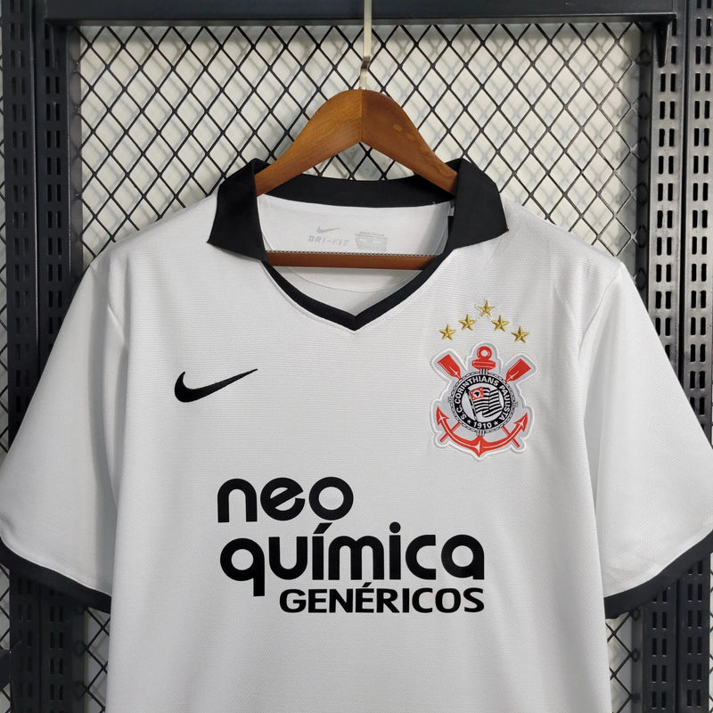 Timão Retro Home Shirt 2011 - White Men's Fan Shirt