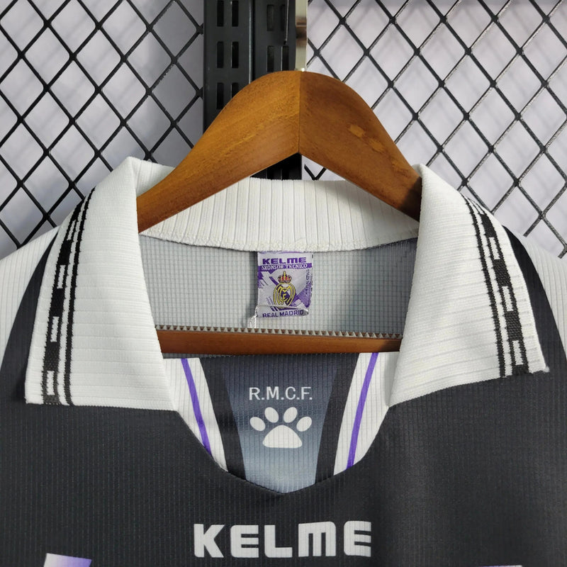 Real Madrid Retro Away Shirt 1997/98 - Men's Fan Shirt - Black, Purple and White
