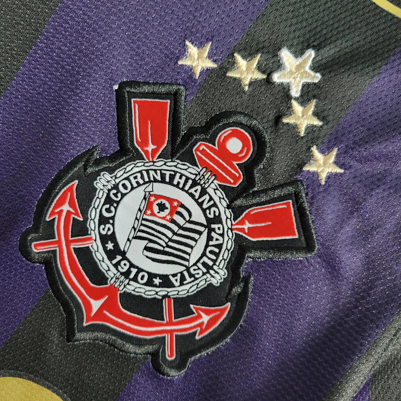 Timão Retro Away Shirt 2009/10 - Men's Fan Shirt Black and Purple