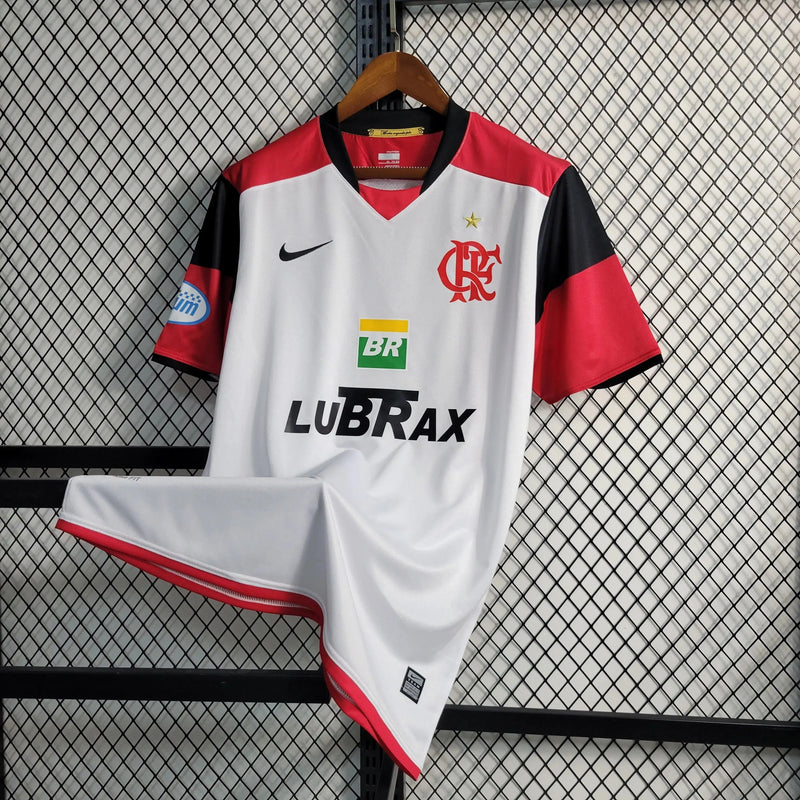 Flamengo Retro Away Shirt 2008/09 - Men's White Fan Shirt LUBRAX