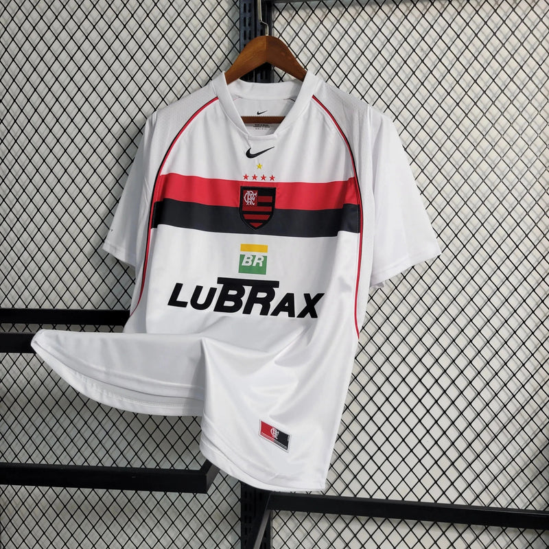 Flamengo Retro Away Shirt 2002 - Men's White Fan Shirt LUBRAX