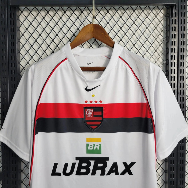 Flamengo Retro Away Shirt 2002 - Men's White Fan Shirt LUBRAX