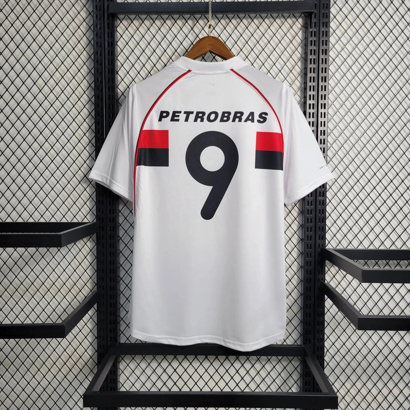 Flamengo Retro Away Shirt 2002 - Men's White Fan Shirt LUBRAX