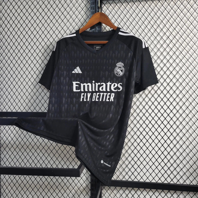Real Madrid Goalkeeper Shirt 23/24 - Men's Fan Black