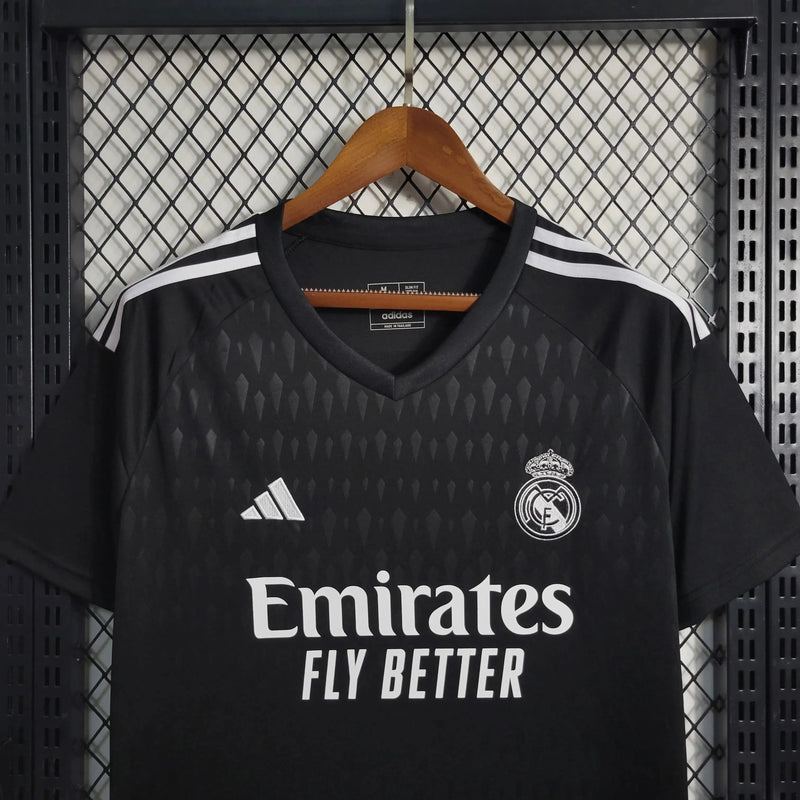 Real Madrid Goalkeeper Shirt 23/24 - Men's Fan Black