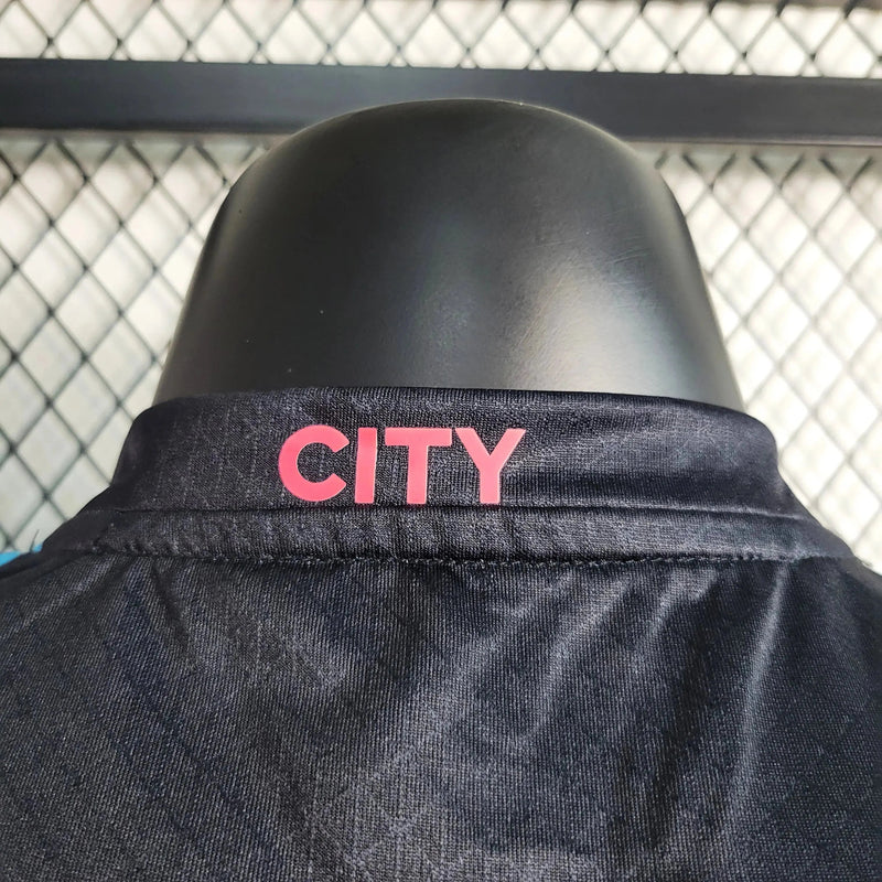 Manchester City Third Away Shirt 23/24 - Mens Player Black