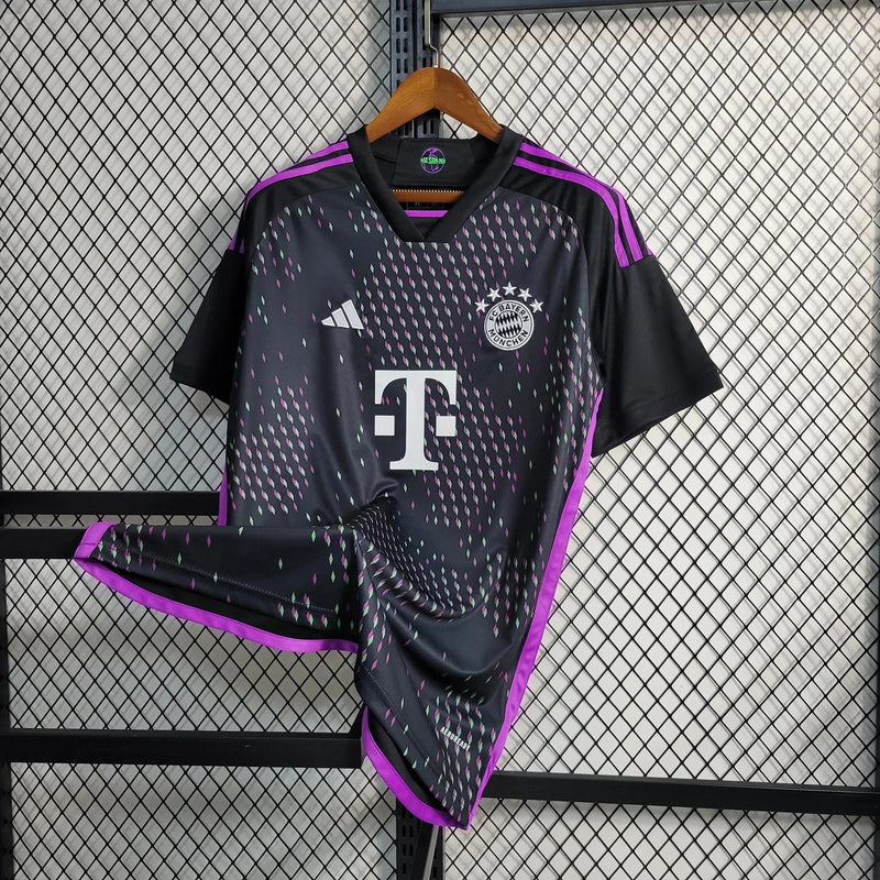Bayern Munich Away Shirt 23/24 - Men's Fan Black and Purple