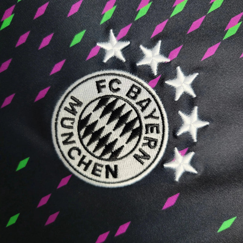 Bayern Munich Away Shirt 23/24 - Men's Fan Black and Purple