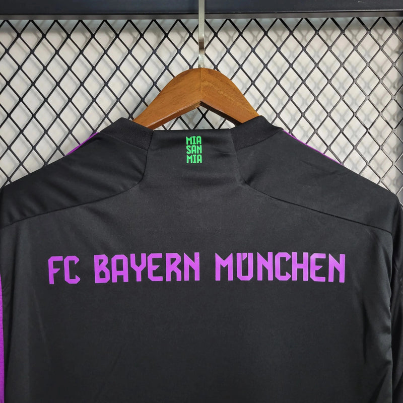 Bayern Munich Away Shirt 23/24 - Men's Fan Black and Purple