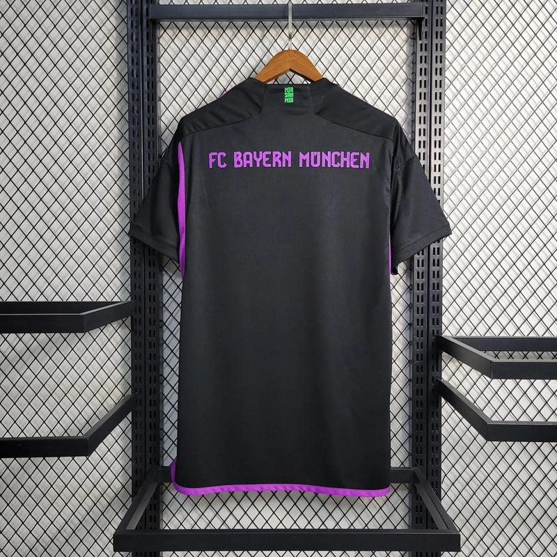 Bayern Munich Away Shirt 23/24 - Men's Fan Black and Purple